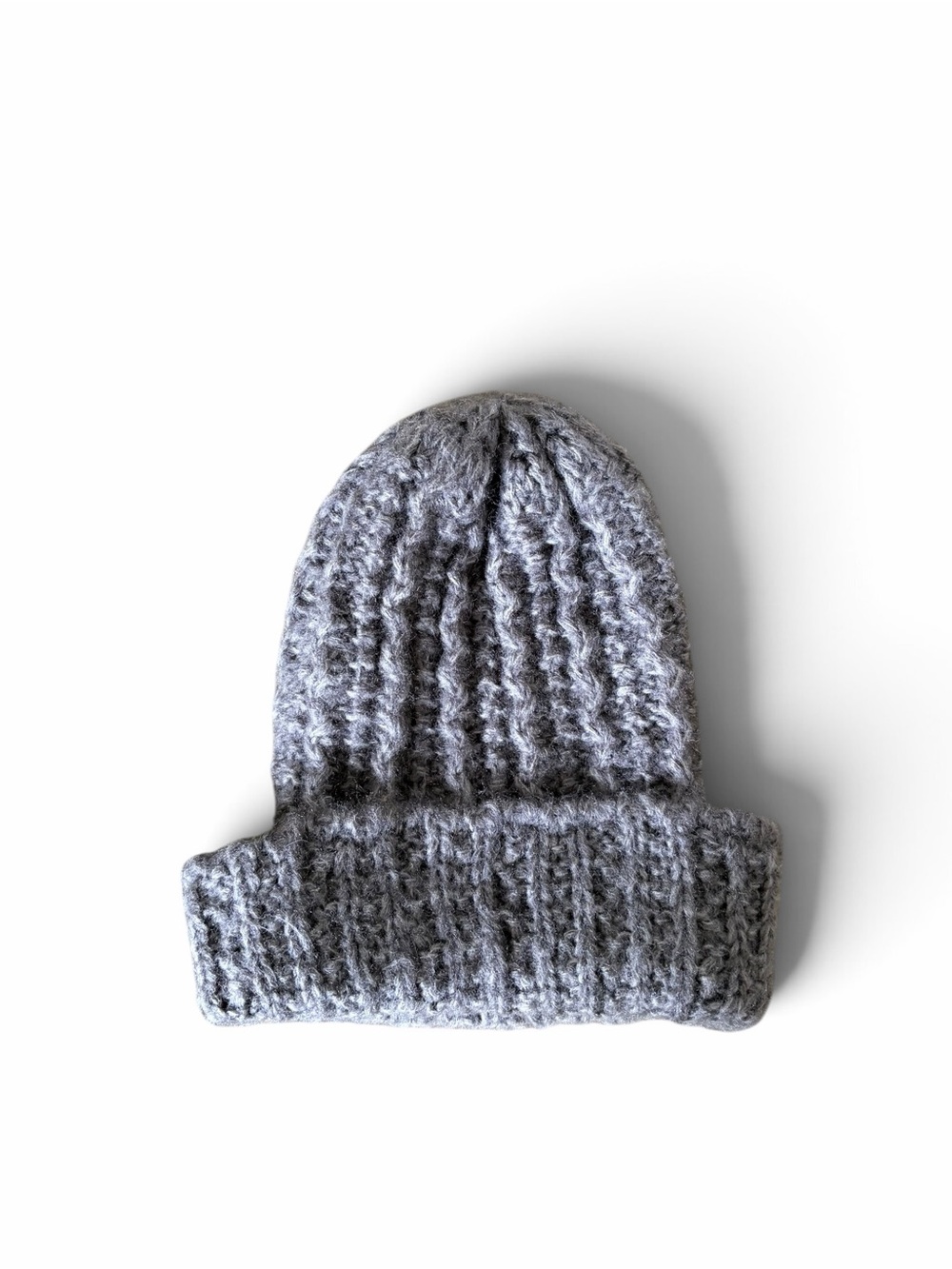 Kimchi Blue Gray Knit Beanie Hat - Lightweight Winter Cap